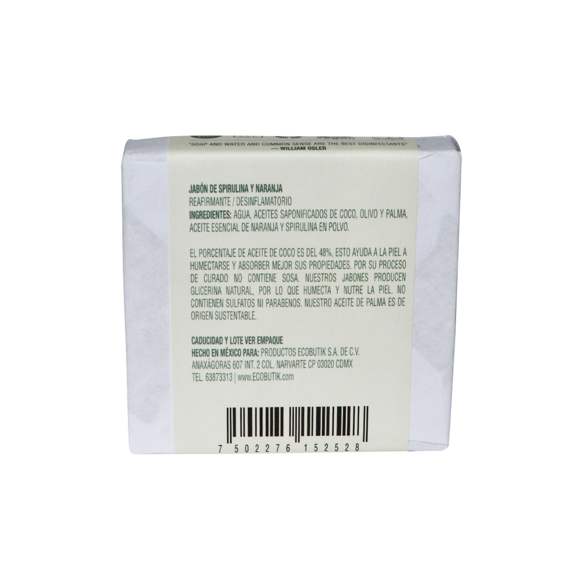 Jabón en Barra Spirulina Naranja