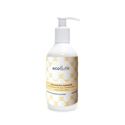 Shampoo Capilar con extractos de Aloe, Romero y Pera - Ámbar Fresco